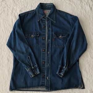 Vintage Levi's Orange Tab Heavy Denim Workshirt - L